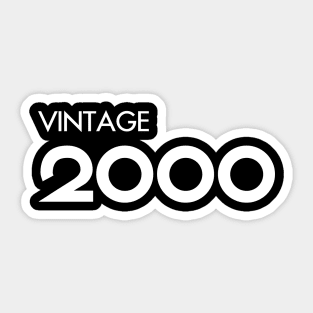 Vintage 2000 Gift 20th Birthday Party Sticker